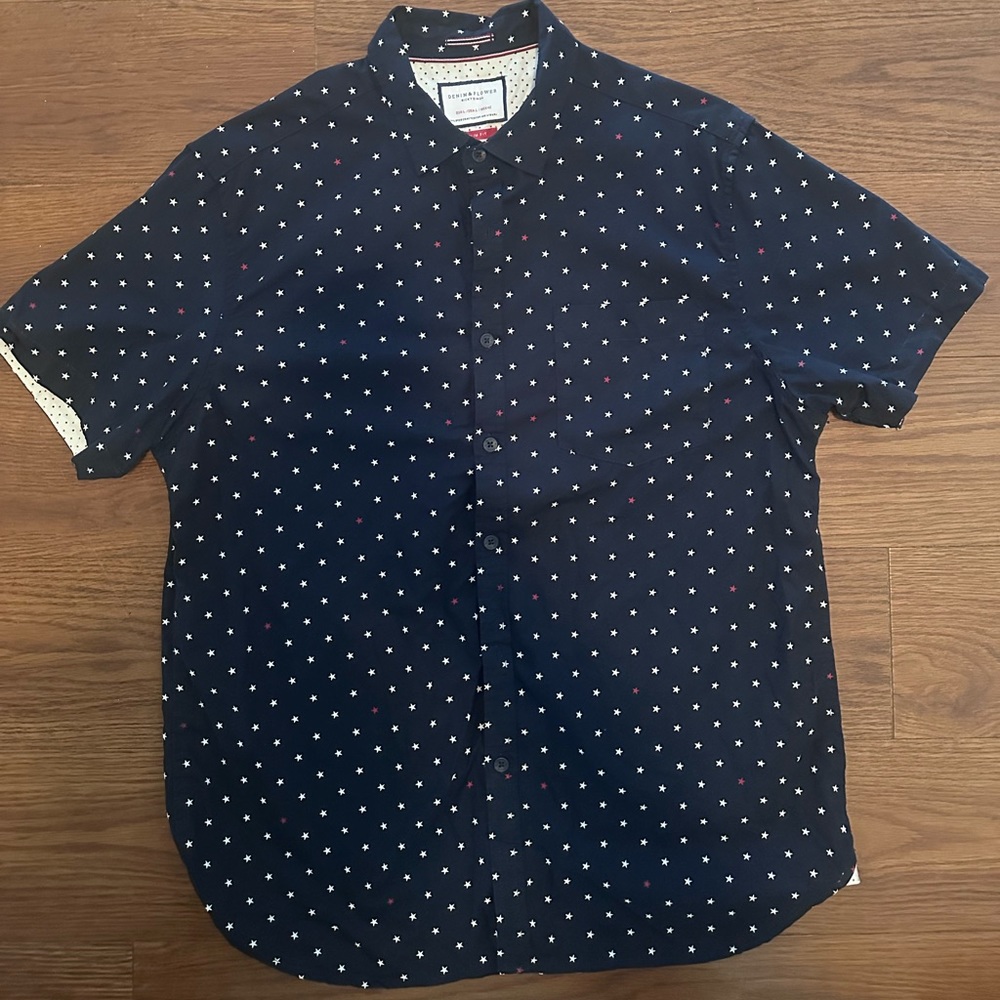 Red/White/Blue stars button down